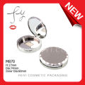 Shiny Silver Cosmetic Compact Packaging